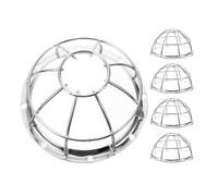 5 Piezas Protector Metálico de Rociador de Techo de Hierro Plata | Diseño No Obstructivo, Instalación Fácil, Protección Estable y Segura, para Detectores y Espacios Públicos