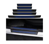 5 Piezas Protector Umbral de Puerta Coche para Mazda CX5 CX-5 2017-2026, Cinta Umbral Fibra Carbono Estribos de Coche Pegatinas Antiarañazos Pegatinas,C/Blue