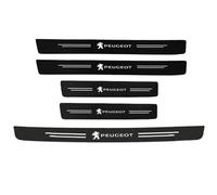 5 Piezas Protector Umbrales Puertas de Coche para Peugeot Partner Tepee (Bj.2008-2018),Carbono Anticolisión Protección para Parachoques Trasero De Coche Decoración para Estribos,B