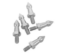 5 Piezas Puntas Roscadas 1/4, Acero Inoxidable | Juego, Plata, Antideslizantes, para Patas y Monópodes en Terreno Blando o Irregular