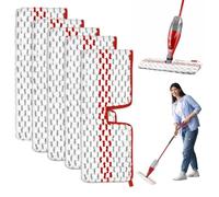 5 Piezas Recambios para Vileda 1-2 Spray Max, Almohadillas de Microfibra Reutilizables de Doble Cara(40cm x 15cm) Compatibles con Fregona 1-2 Spray MAX para Todo Tipo de Suelos