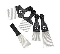 5 Piezas rejilla de pared de alambre peine de pelo para hombre scalphero massage accesorio de peluquería tijeras de peluquero peine de cola de rata herramientas para el cabello