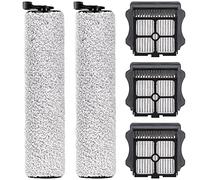 (5 piezas) Rodillos de Cepillo de Repuesto y Filtros HEPA Compatibles con Tineco Floor One S3/iFloor 3 Aspiradora Inalámbrica en Seco Húmedo, 2 Rodillos de Cepillo, 3 Filtros HEPA