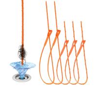 5 Piezas Serpiente de Drenaje de Bloque Removedor, 64cm Removedor de Pelo de Alcantarillado de Dragado Multidientes, 50cm Desatascador de Limpieza de Desagüe en Espiral en Plastico para Baño Cocina