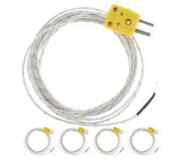 5 Piezas Sonda Sensora de Termopar Tipo K de 2m para Temperatura | Respuesta Rápida y Estabilidad, Uso en Gases y Aire, Rango 50 a 400 °c, Accesorio Surtido Estilo Aleatorio