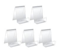 5 Piezas Soporte de Acrílico para Libro, Atriles para Libros, Soporte Expositor Transparente para Porta Cartel para Exhibir Libros, Cuadernos, Libros Ilustrados