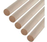 5 piezas SOTECH palos de haya redondos lisos Ø30 x 1180 mm palos de madera redondos para manualidades o como percheros