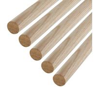5 piezas SOTECH palos redondos de roble lisos Ø30 x 800 mm palos redondos de madera para manualidades o como percheros