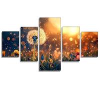 5 Piezas Sueño Diamond Painting Diente de león Diamond Painting Adultos, DIY Pintura de Diamante Kit Manualidades Adultos, 5D Creart Pintura Diamante para Decoración Pared Hogar 300x150cm, Model343