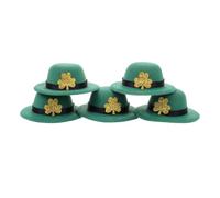 5 Piezas Tapas Decorativas para Botellas de Vino Verde, Estilo San Patricio | EVA Tejido Cepillado, Montaje Rápido, para Anfitriones y Camareros, Decoración Festiva