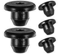 5 Piezas Tapón para Gato Hidráulico de Goma Negra, para Aceite | Diseño Plano y Vástago Cónico, Ajuste Firme, para Talleres Mecánicos y Portones de Aceite