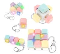 5 Piezas Teclado Fidget Toys, Juguete Fidget para Teclado, Teclado Fidget con Luz LED, Teclado Antiestres, Juguete Fidget de Teclado, Teclado Fidget Clicker, Fidgets Keyboard Clicker para Viajes