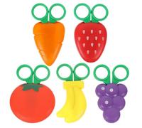 5 Piezas Tijeras de Fruta Magnéticas, Estudiantes, Manualidades | Acero Inoxidable, Diseño Escala y Corte Preciso, Seguras y Fáciles de Usar, para Álbumes y Memory Book