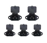 5 Piezas Toma IEC C14 de Panel 220V 10A 3 Polos con Cubierta y Manga para Cable, Módulo de Entrada de Alimentación para Cuadros Eléctricos y Rack