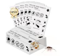 5 Piezas Trampas de Pegamento para Chinches,Monitor, Asesino y Detector para el Control de Plagas,Trampa Adhesiva para Insectos de Gateo,Trampas para cucarachas y otros insectos rastreros