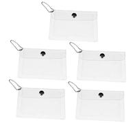 5 Piezas Transparente para Monedas Cartera y Portátil con Cadena para Claves