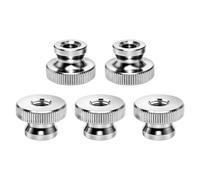 5 piezas Tuerca moleteada M5, acero inoxidable 304 Tuercas Moleteadas de Mariposa orificio pasante antideslizante apriete manual para impresora 3D y muebles