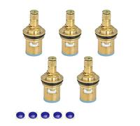 5 Piezas Universal Núcleo Válvula Grifo, DIYCUT Grifo Válvula de Cobre, Válvula de Repuesto para Grifos de Ducha con Arandelas Tornillos, para Cocina,Baño Grifo