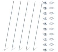 5 Piezas Varilla Roscada M4 x 300 mm, Varillas Roscadas, Vástago Roscado, Métrico Perno Roscado Zinc Azul, Varilla Roscada Métrica Completa, Varilla Roscado con Tuercas y Arandelas (M4 x 300 mm)