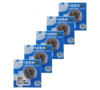 5 Pilas Botón Renata 391 SR1120W Óxido de Plata 1.55V Plata Suiza