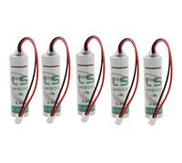 5 pilas LS14500 con enchufe blanco para SAFT LS14500, pilas AA de 3,6 V, aptas para equipos electrónicos de prueba especiales, 2600 mAh.