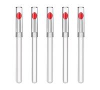 5 pinceles de labios de silicona con mango ergonómico, aplicadores de bálsamo labial, para maquillaje diario y retoques de viaje, cepillo de labios portátil
