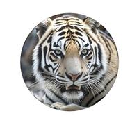 5 pines de botón de tigre blanco y negro, insignias de botón redondas de 2.4 pulgadas, kit de botones personalizados para fotos, suministros de manualidades, proyectos de fiesta de bricolaje