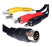 5 Pines Masculino DIN Clavija a 4 x RCA Fono Masculino Clavijas Audio Cable 1,2 m [1.2 Metros/1,2m]