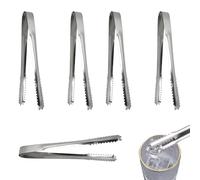 5 Pinzas para Alimentos de Acero Inoxidable, Mini Pinzas para Azúcar de Acero Inoxidable, Mini Pinzas de Cocina, Pinzas para Hielo Pequeñas para Servir, para Alimentos, Dulces, Pan, Pastel