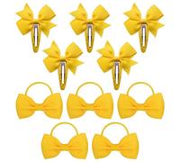 5 Pinzas Para El Pelo Con Lazo, 5 Lazos Para El Pelo, Accesorios Para El Cabello Amarillos Para Niñas, Tocados Con Lazo Para Niños, Accesorios Para El Cabello