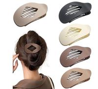 5 pinzas planas para el pelo, pinzas planas sin arrugas para mujer, pasadores grandes y fuertes para cabello grueso y fino, accesorios de estilo de pico de pato francés (mate neutro)