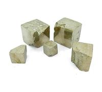 5 Piritas Cúbicas de Navajún La Rioja Pirita Piedra del Dinero Dorada Cubo Bruto Piedras Negocios Oro