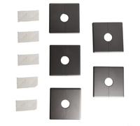 5 placas cuadradas para cubierta de pared de tubería con respaldo para interruptor y enchufe, adecuadas para decoración y cobertura de tuberías (22 mm)