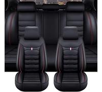 5 Plazas Funda Asiento Coche-para VW New Beetle Cabrio (1Y7) 2002-2010 Cubre Protector Delantero para Delantero y Trasero,Cuero Antideslizante Transpirable,Black-Red