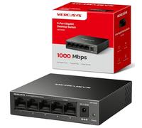 MERCUSYS - Interruptor de computadora Gigabit de 5 puertos, 5 puertos de 10/100/1000 Mbps, instalación múltiple, negociación automática, MDI/MDIX, ahorro de energía, caja de metal, Plug & Play, no