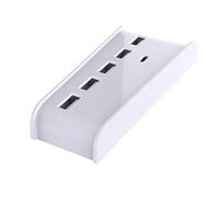 5 Port High-Speed Splitter Game Console USB Hub Multifunctional for PS5 Game Console Charging Stand Indicator Light (Color : Black) (White)