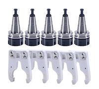 5 portabrocas de equilibrio ISO30 ER32-45L G2.5 30000RPM CNC + 5 soportes de herramientas ISO30 para máquina de grabado CNC y herramienta de torno de fresado