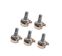 5 potenciómetros de guitarra de 25 K A/B de 18 mm, volúmenes de repuesto, potes de guitarra eléctrica, control de guitarras eléctricas