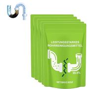5 potentes agentes de dragado de tuberías, polvo limpiador de fregadero y drenaje, polvo desatascador de tuberías de 80 g, desatascador multifuncional para cocina, inodoro, baño, solución de desatasco