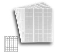 5 Prophila Hojas para Monedas, de 48 divisiones de 17 mm Ø