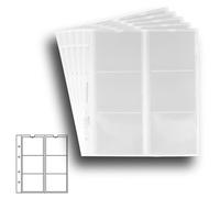 5 Prophila Hojas para Monedas, de 6 divisiones de 64 mm Ø