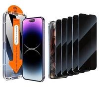 5 Protectores de Pantalla Auto INSTALABLE de Privacidad Compatible para Apple iPhone SE 2022 Cristal Templado Anti Espía, 9H Dureza, Anti-Huellas, Alta Definición, Fácil Instalación