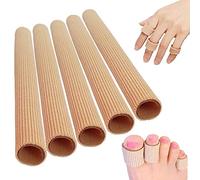 5 protectores para dedos de los pies, protectores tubulares de silicona, vendaje de gel para los dedos, 15 x 1,5 cm