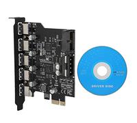 5 Puertos PCI-E a USB 3.0 Tarjeta de expansi¡§?n PCI Express de 19 Pines Tarjeta adaptadora de Conector Pcie Riser para Tarjetas de Puerto USB Tarjetas de Puertos