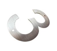 5 pulgadas. Número de casa acero inoxidable 0 a 9, placas puerta Metal flotantes for exteriores, señales dirección, números Exterior gran tamaño 127mm(Number 3)