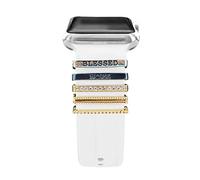 5 Pzs Encantos Para Correa Apple watch 40mm 41mm 38mm 44mm 45mm 42mm hombr/mujer,Anillo Decorativo Para iWatch series 9 8 7 6 5 4 3 2 SE Charms Joyas de Correa Deportiva silicona Accesorios 09