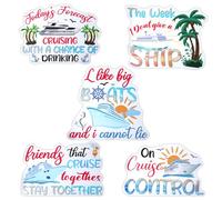 5 Pzs Imanes para Puertas de Cruceros, 5 Estilos de Imanes Grandes para Puertas de Cruceros Decoraciones Magnéticas Reutilizables para Cruceros Barcos Automóviles y Refrigeradores