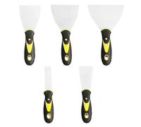 5 raspadores de pintura para papel pintado, cuchillo de relleno de metal para papel pintado, calcomanías, acabado de paneles de yeso, raspado de yeso