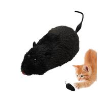 5 ratones de peluche para gatos de 16 x 6,5 x 5,8 cm, juguetes de cuerda con cola giratoria, ratones peludos de cuerda, ratón de felpa mecánica, juguetes interactivos para gatos de interior, ratones