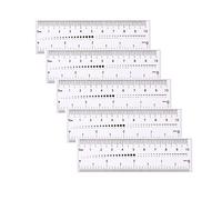 5 reglas de medición de uñas, reglas transparentes para arte de uñas, regla de manicura flexible, herramientas de equipo de medición de uñas para el hogar, regla de medición de uñas transparente,